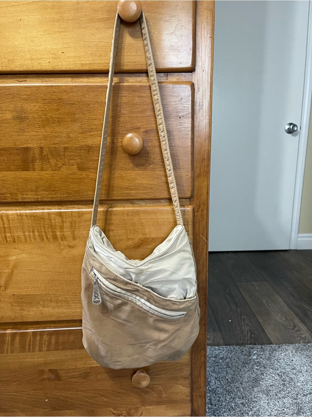 Neutral Beige Crossbody Shoulder Bag